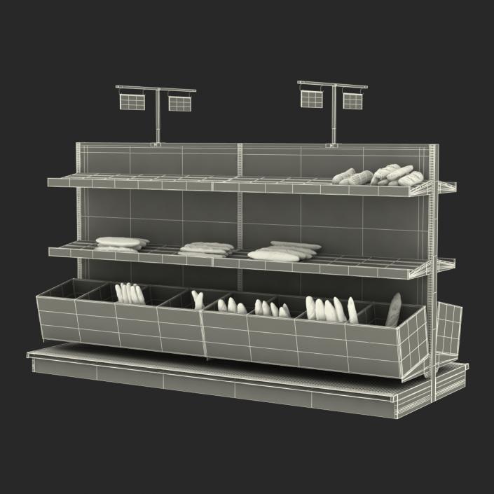 3D model Bakery Display with Bread