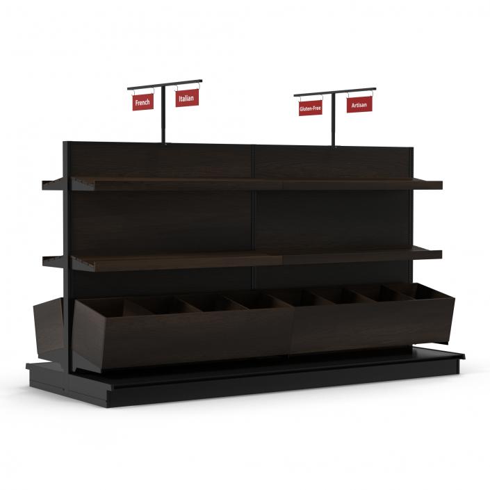 Bakery Display Shelves Dark 3D