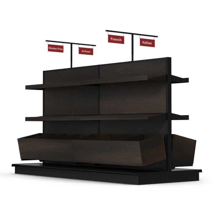 Bakery Display Shelves Dark 3D