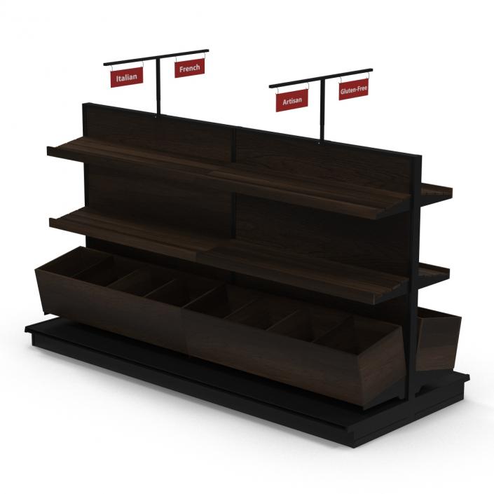 Bakery Display Shelves Dark 3D