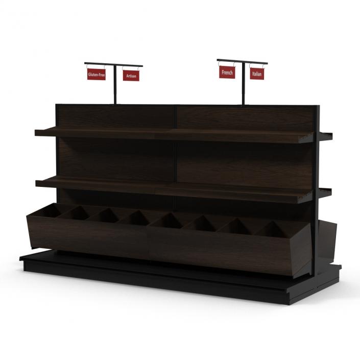 Bakery Display Shelves Dark 3D