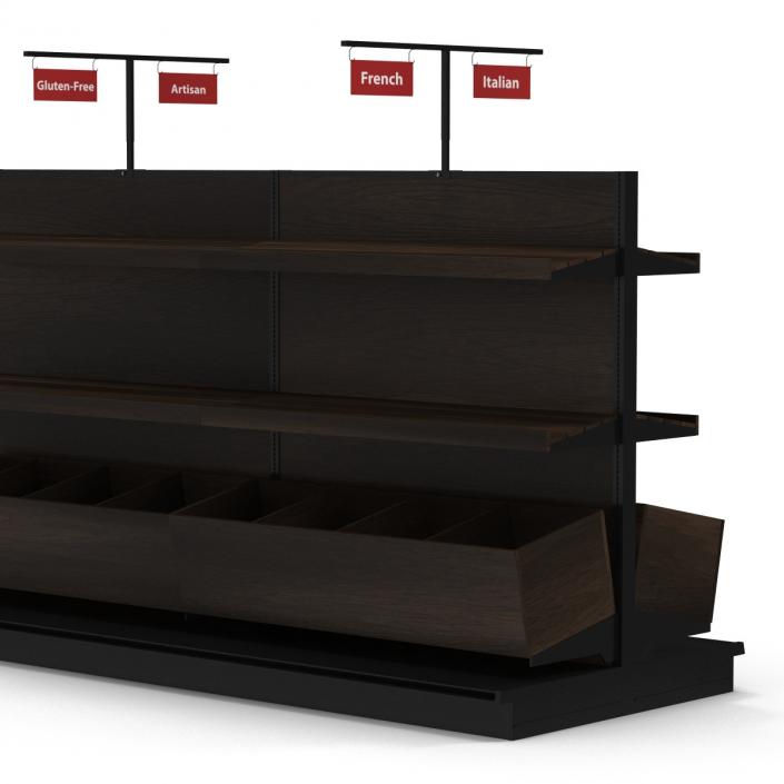 Bakery Display Shelves Dark 3D