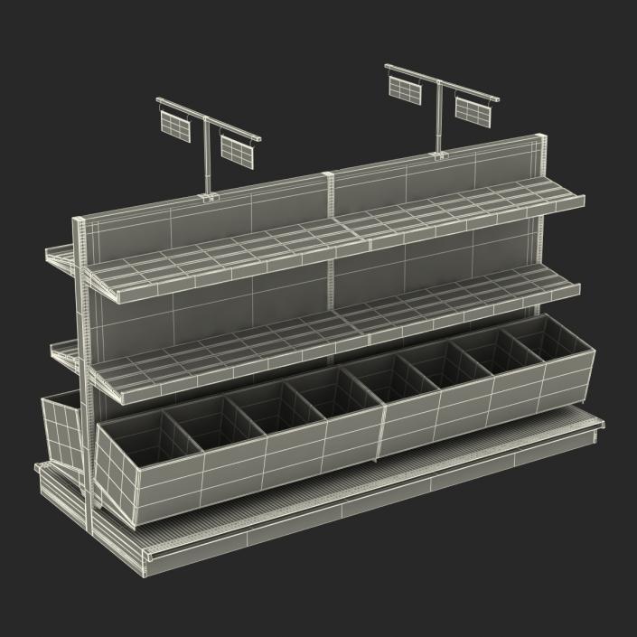 Bakery Display Shelves Dark 3D