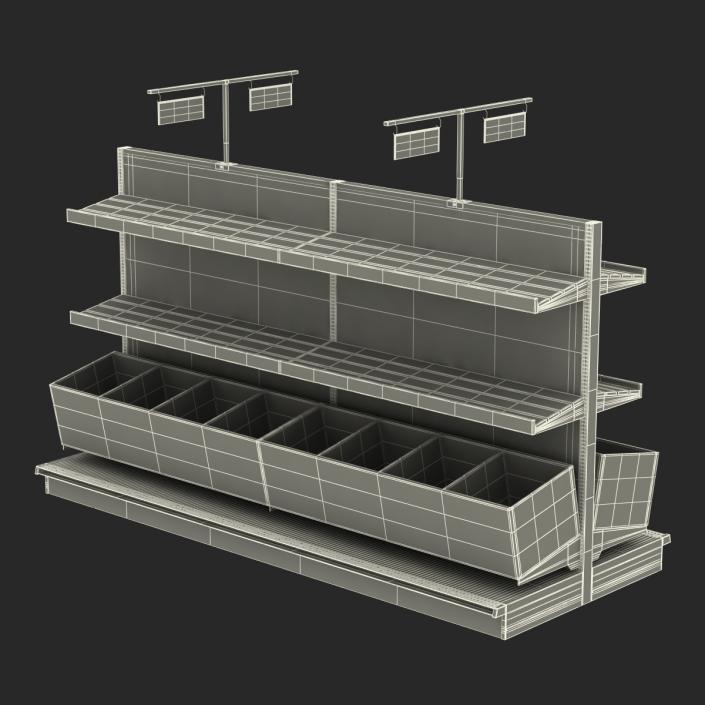 Bakery Display Shelves Dark 3D