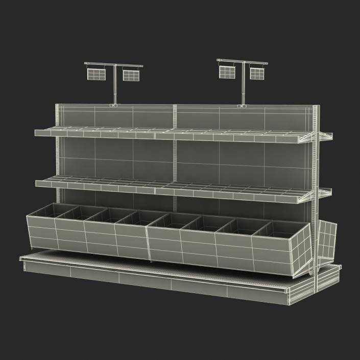 Bakery Display Shelves Dark 3D