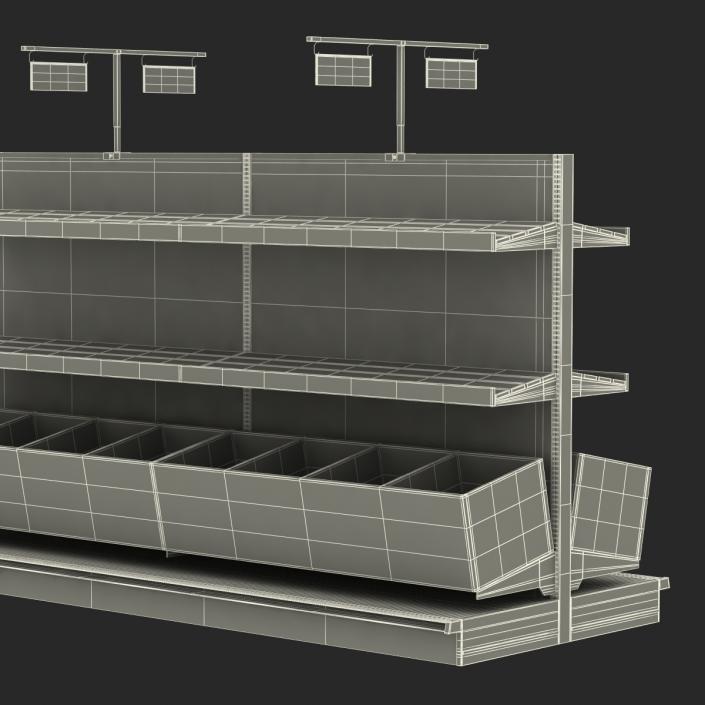 Bakery Display Shelves Dark 3D