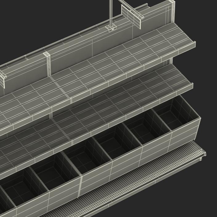 Bakery Display Shelves Dark 3D