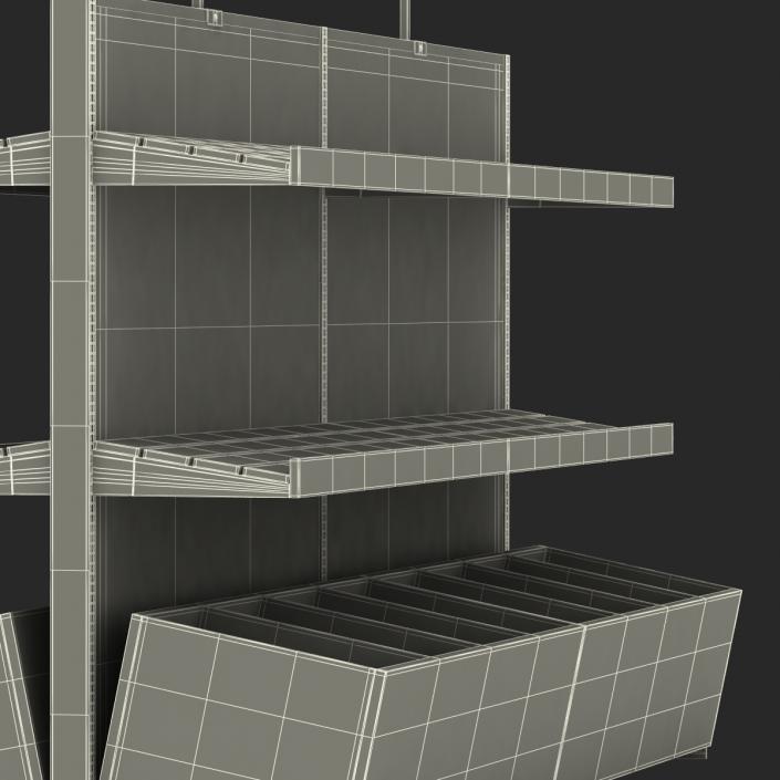 Bakery Display Shelves Dark 3D