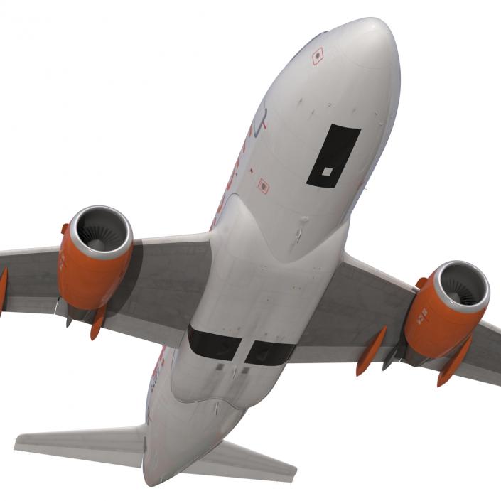 3D Airbus A318 EasyJet Rigged