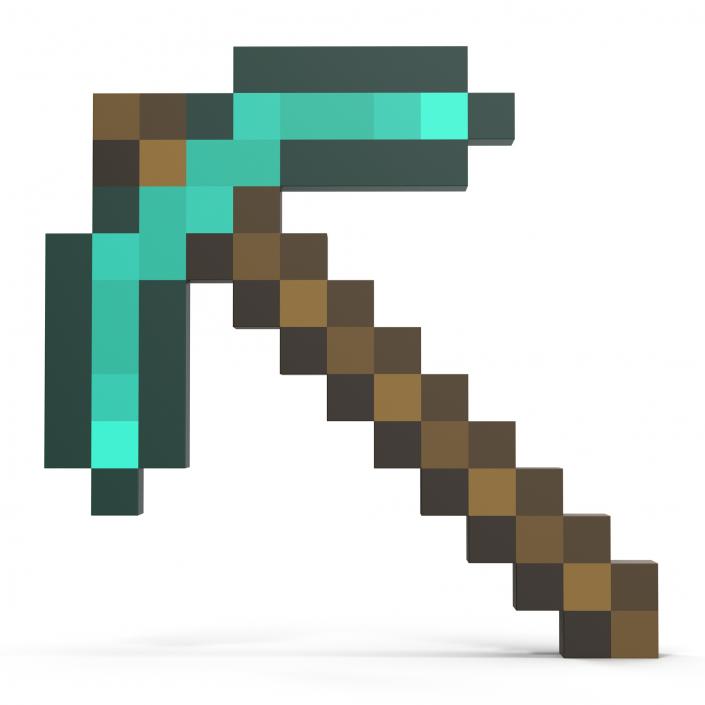 3D model Minecraft Pickaxe Diamond