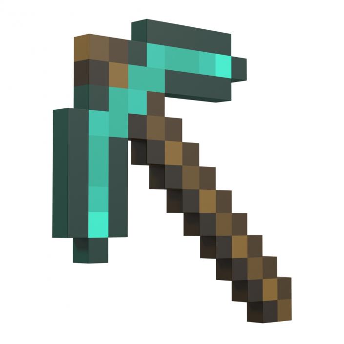 3D model Minecraft Pickaxe Diamond