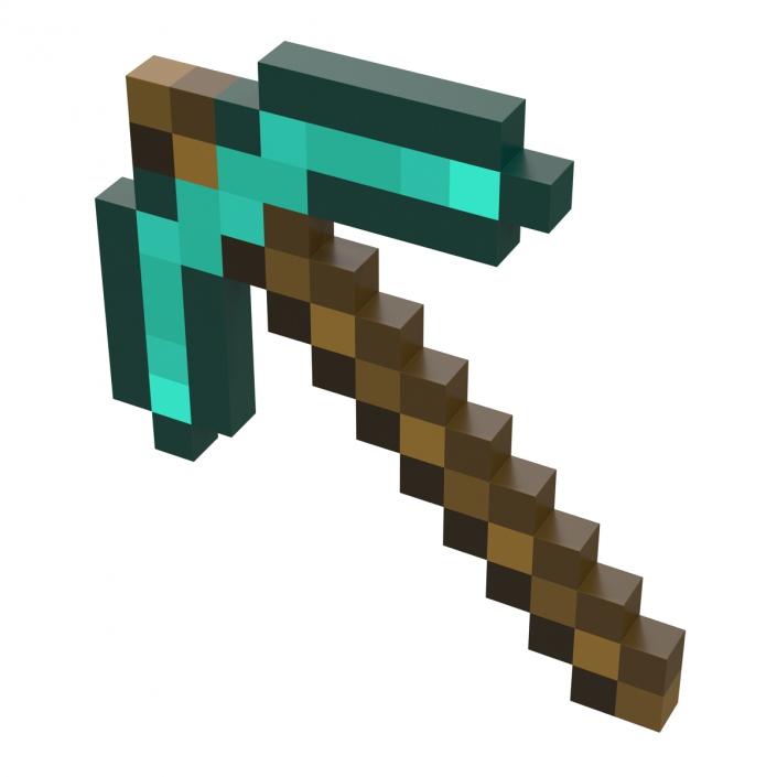 3D model Minecraft Pickaxe Diamond