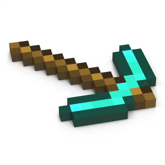 3D model Minecraft Pickaxe Diamond