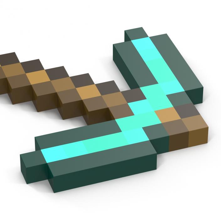 3D model Minecraft Pickaxe Diamond