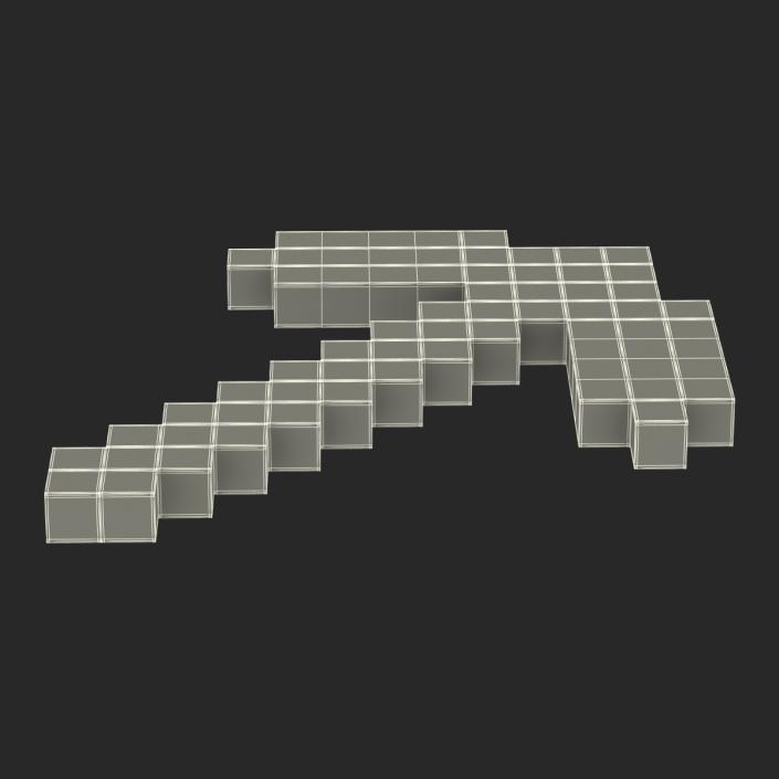 3D model Minecraft Pickaxe Diamond