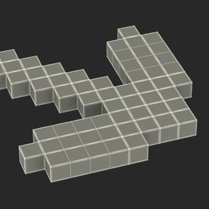 3D model Minecraft Pickaxe Diamond