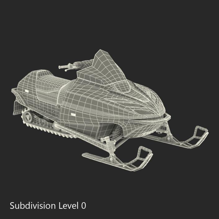 3D model Snowmobile Generic Rigged