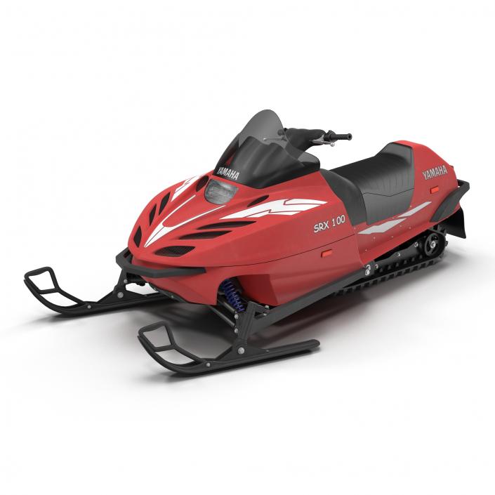 Snowmobile Yamaha Rigged 3D model