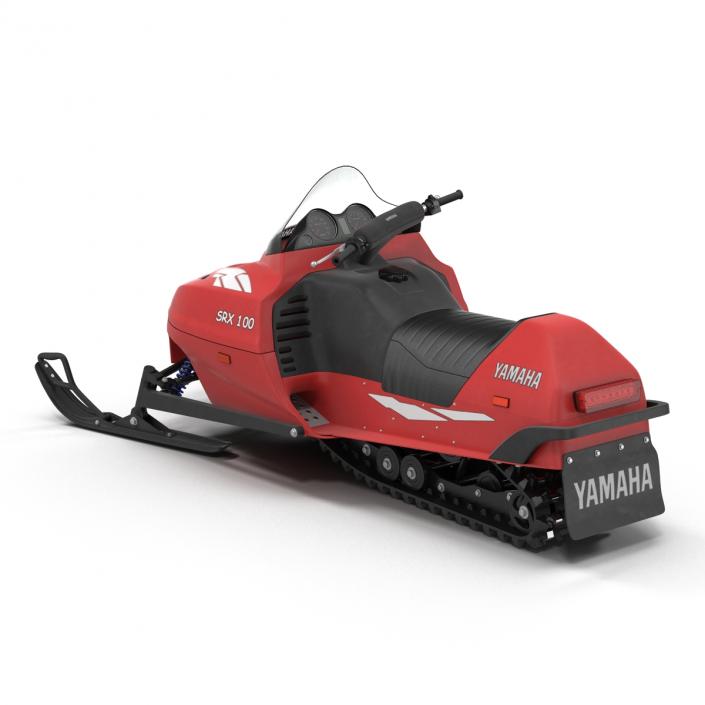 Snowmobile Yamaha Rigged 3D model