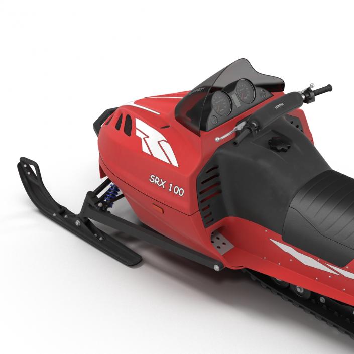 Snowmobile Yamaha Rigged 3D model