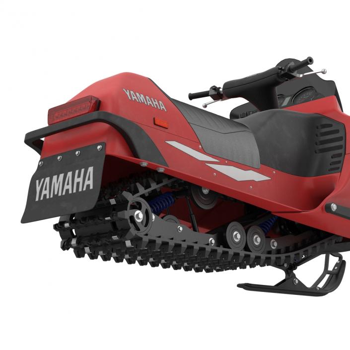 Snowmobile Yamaha Rigged 3D model