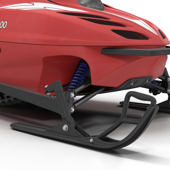 Snowmobile Yamaha Rigged 3D model