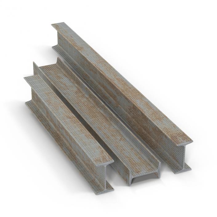 Iron Beams Set 3D model