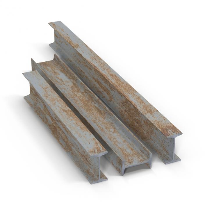 Iron Beams Set 3D model