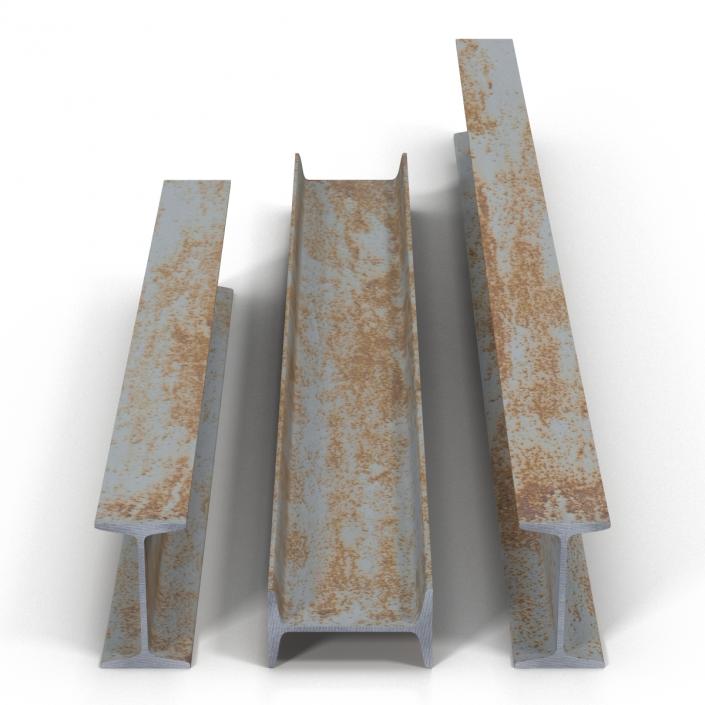 Iron Beams Set 3D model