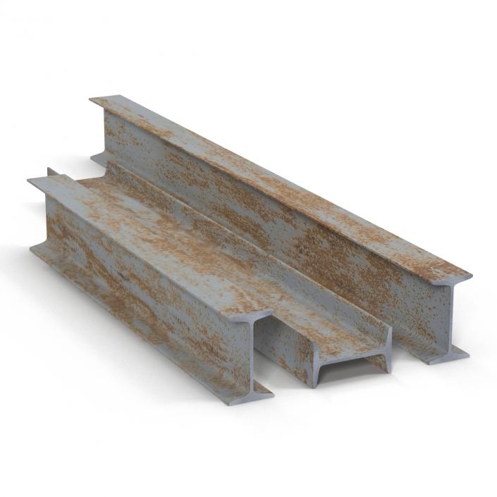 Iron Beams Set 3D model