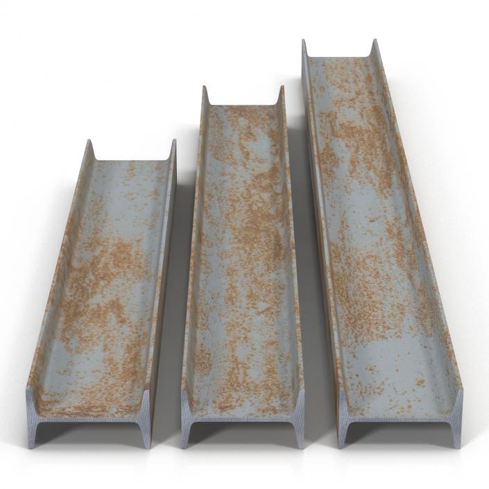 Iron Beams Set 3D model