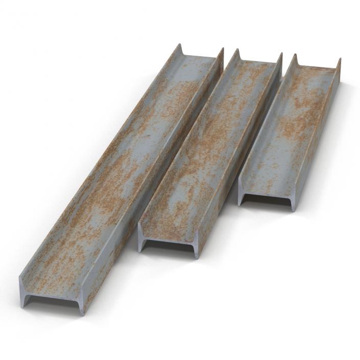 Iron Beams Set 3D model