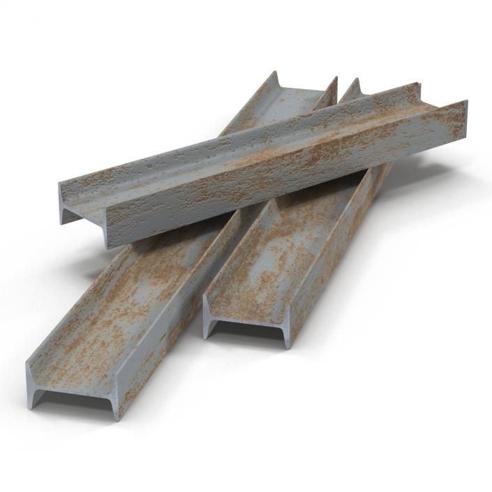 Iron Beams Set 3D model