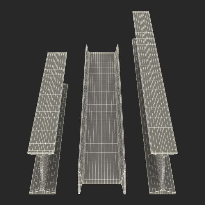 Iron Beams Set 3D model