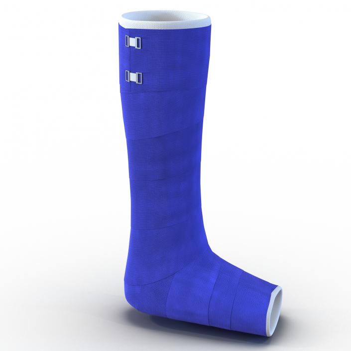 Blue Fiberglass Cast Leg 3D model