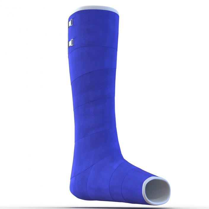 Blue Fiberglass Cast Leg 3D model