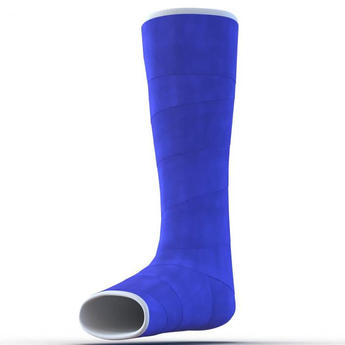 Blue Fiberglass Cast Leg 3D model