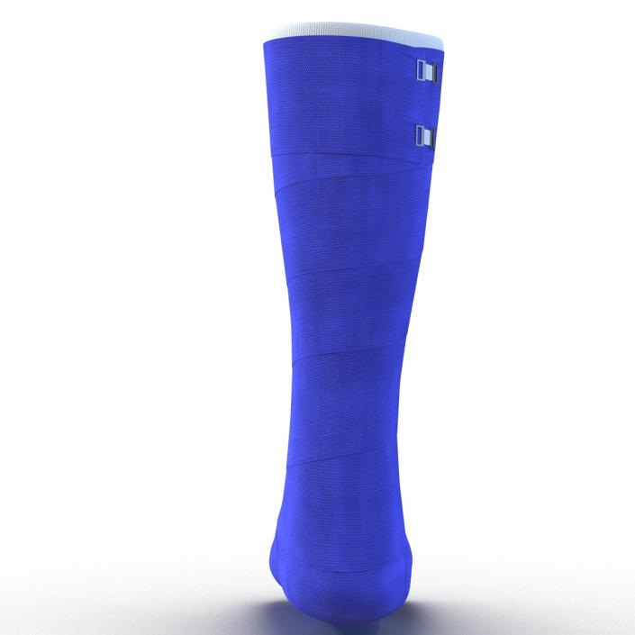 Blue Fiberglass Cast Leg 3D model