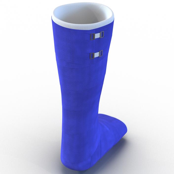 Blue Fiberglass Cast Leg 3D model