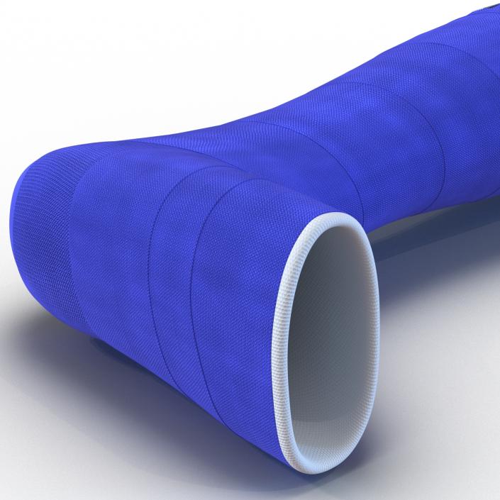 Blue Fiberglass Cast Leg 3D model