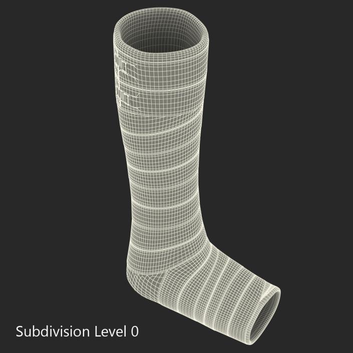 Blue Fiberglass Cast Leg 3D model