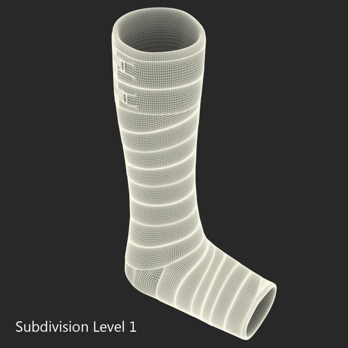 Blue Fiberglass Cast Leg 3D model