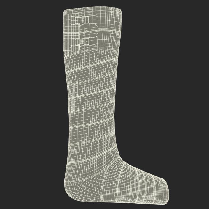 Blue Fiberglass Cast Leg 3D model