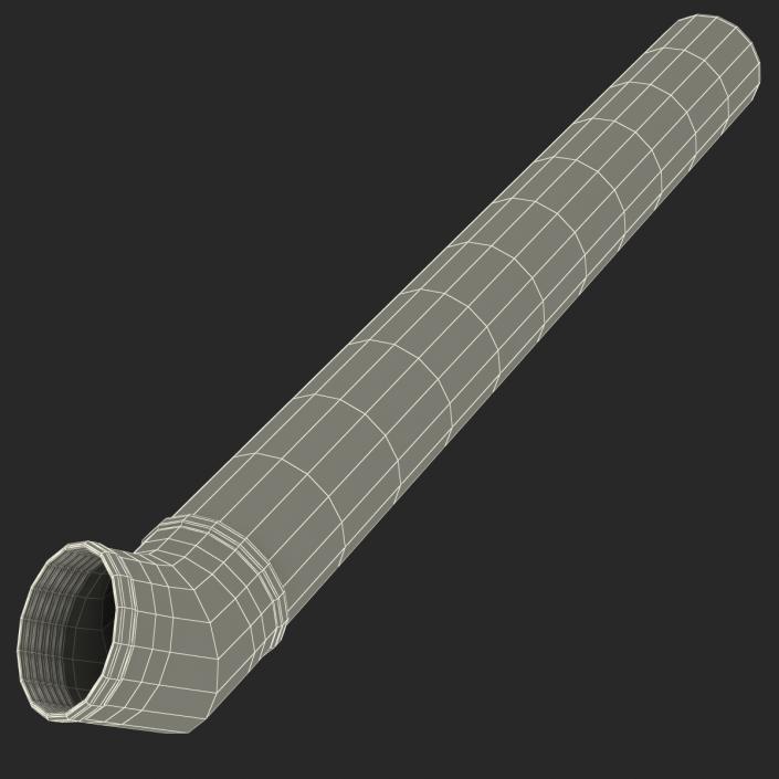 3D model Iron Pipes with Elbow Attachment 45