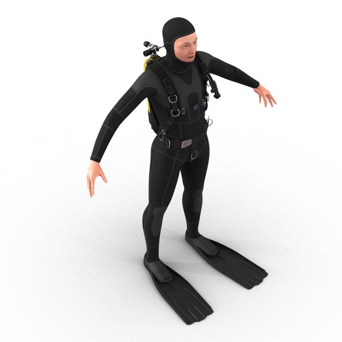 Diver Rigged 3D