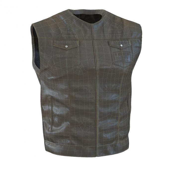 3D Leather Biker Vest Generic 2 model