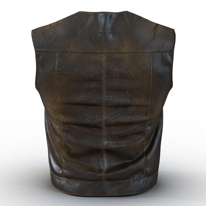 3D Leather Biker Vest Generic 2 model