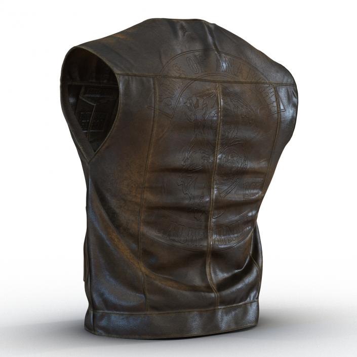 3D Leather Biker Vest Generic 2 model