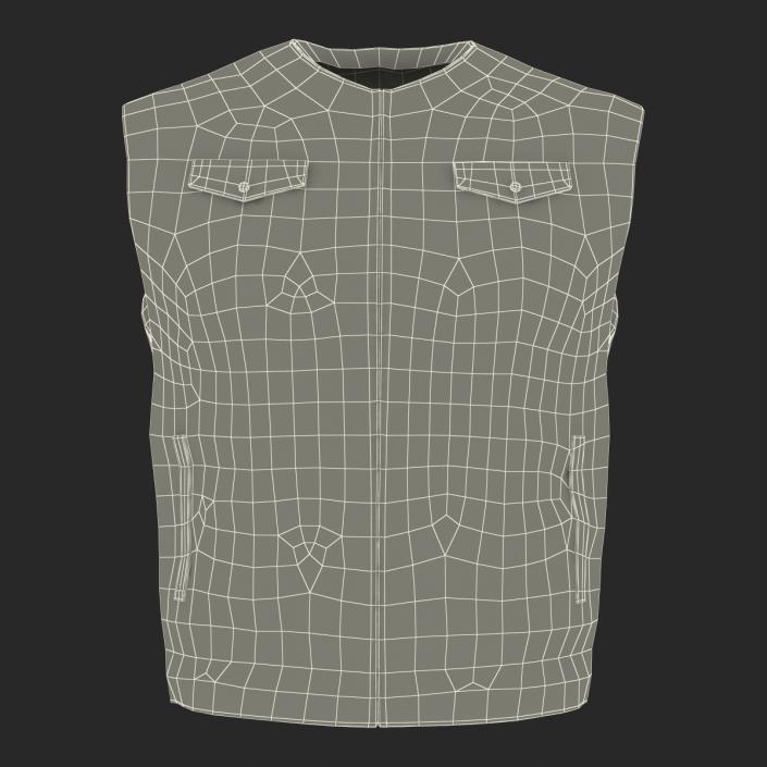 3D model Leather Biker Vest 2