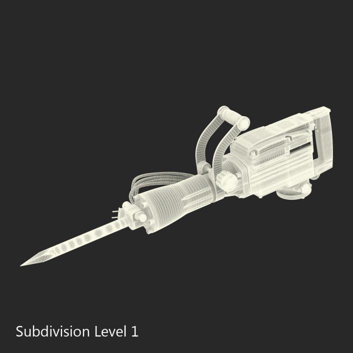 Electric Demolition Jack Hammer 3 Old 3D